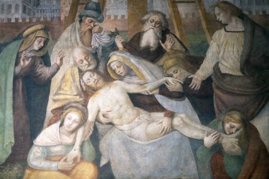 İfade, resim Milano 'daki Sant Ambrogio kilisesinde (Lombardy, İtalya), Gaudenzio Ferrari tarafından (16. yüzyıl))