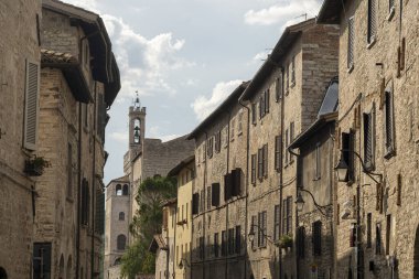 Gubbio, Perugia, Umbria, İtalya: Ortaçağ şehrinin tarihi binaları