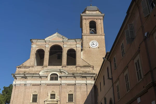 Fabriano Ancona Marche Italia Exterior Iglesia Histórica Por Mañana —  Fotos de Stock