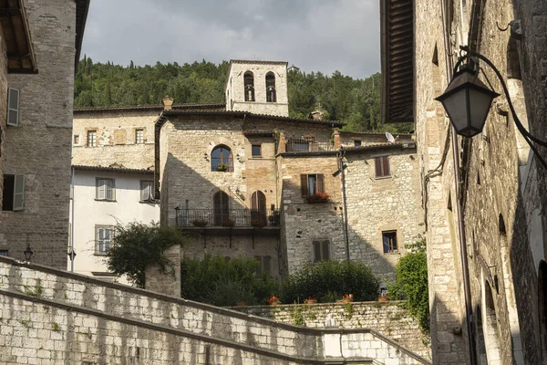 Gubbio Perugia Umbrien Italien Historiska Byggnader Den Medeltida Staden — Stockfoto