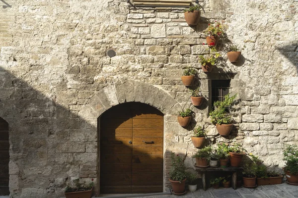 Gubbio Perugia Umbria Italia Edifici Storici Della Città Medievale — Foto Stock