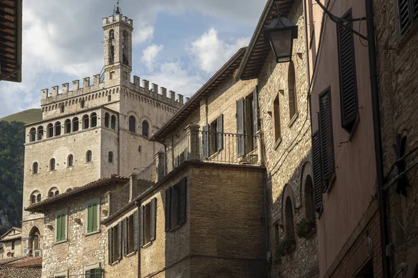 Gubbio Perugia Umbría Italia Edificios Históricos Ciudad Medieval — Foto de Stock