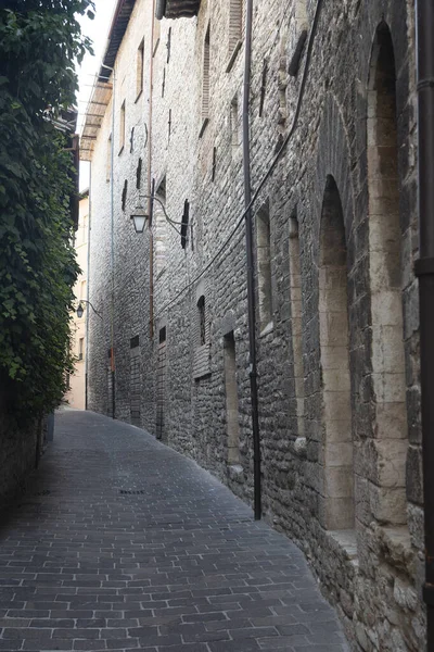 Губбе Перуджа Умбрия Италия Исторические Здания Средневекового Города — стоковое фото