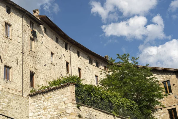 Gubbio Perugia Umbria Talya Ortaçağ Şehrinin Tarihi Binaları — Stok fotoğraf