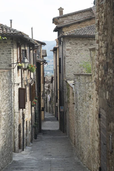 Gubbio Perugia Umbria Olaszország Középkori Város Történelmi Épületei — Stock Fotó