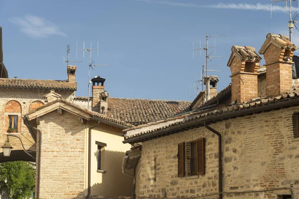 Gubbio Perugia Umbria Włochy Zabytkowe Budynki Średniowiecznego Miasta — Zdjęcie stockowe