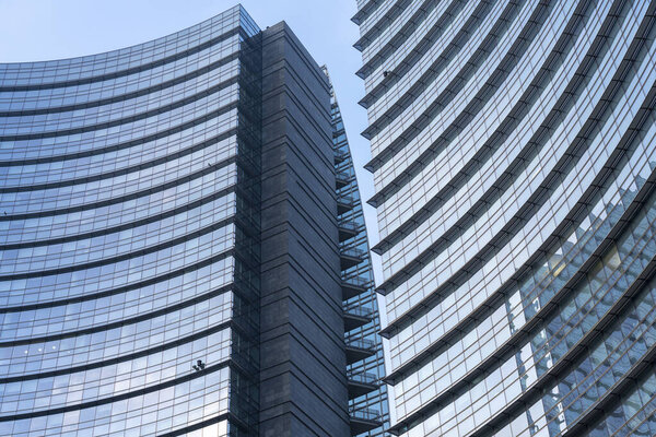 Milan, Lombardy, Italy: modern buildings in Gae Aulenti square.