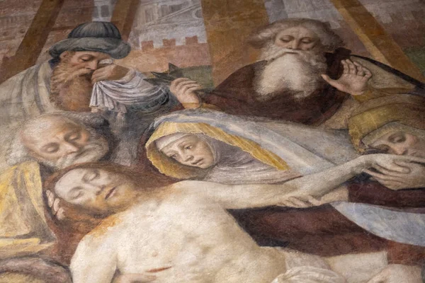 Deposizione Dipinto Nella Chiesa Sant Ambrogio Milano Lombardia Italia Gaudenzio — Foto Stock