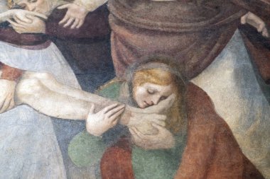 İfade, resim Milano 'daki Sant Ambrogio kilisesinde (Lombardy, İtalya), Gaudenzio Ferrari tarafından (16. yüzyıl))