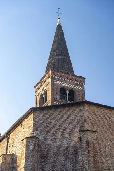 Mailand Lombardei Italien Außenseite Der Historischen Markuskirche Glockenturm — Stockfoto