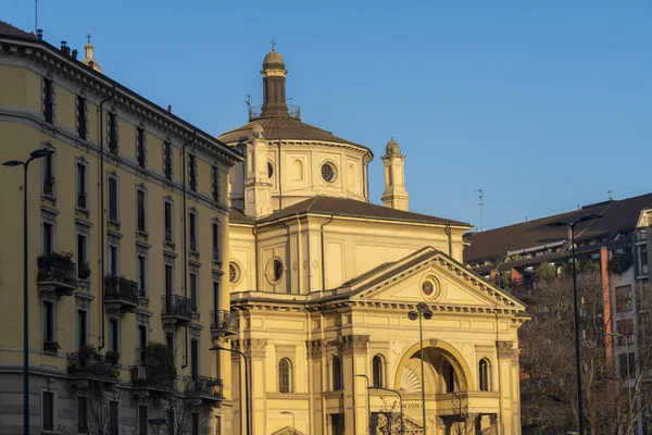 Mailand Lombardei Italien Fassade Der Historischen Kirche Santi Gioachimo Anna — Stockfoto