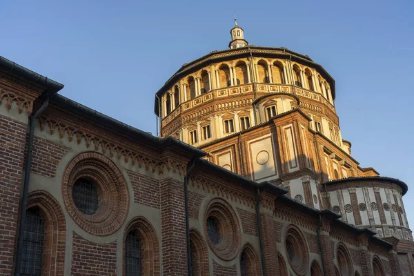 Milán Lombardía Italia Exterior Histórica Iglesia Santa Maria Delle Grazie — Foto de Stock