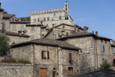 Gubbio, Perugia, Umbria, İtalya: Ortaçağ şehrinin tarihi binaları