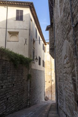 Gubbio, Perugia, Umbria, İtalya: Ortaçağ şehrinin tarihi binaları