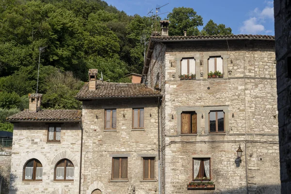 Gubbio Perugia Umbria Olaszország Középkori Város Történelmi Épületei — Stock Fotó
