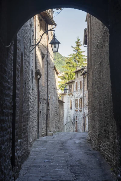 Gubbio Perugia Umbria Italia Edifici Storici Della Città Medievale — Foto Stock