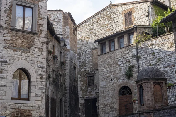 Gubbio Perugia Umbria Italia Keskiaikaisen Kaupungin Historialliset Rakennukset — kuvapankkivalokuva
