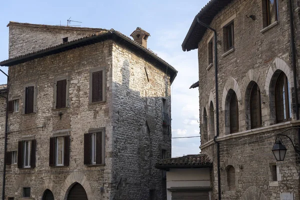 Gubbio Perugia Umbrien Italien Historische Gebäude Der Mittelalterlichen Stadt — Stockfoto