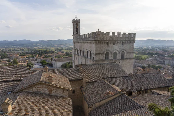 Gubbio Perugia Umbria Italia Edifici Storici Della Città Medievale Palazzo — Foto Stock