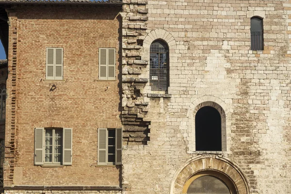 Gubbio Perugia Umbrien Italien Historiska Byggnader Den Medeltida Staden — Stockfoto