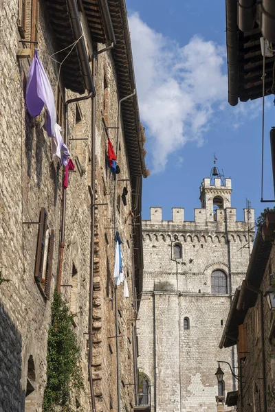 Gubbio Perugia Umbria Talya Ortaçağ Şehrinin Tarihi Binaları — Stok fotoğraf