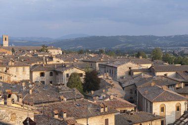 Gubbio, Perugia, Umbria, İtalya: Ortaçağ şehrinin tarihi binaları