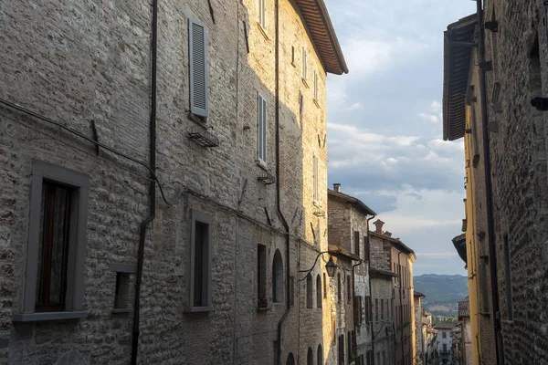 Gubbio Perugia Umbria Italy Historical Buildings Medieval City — 图库照片