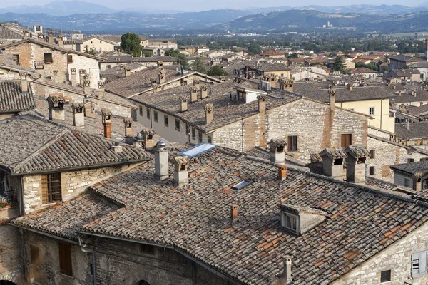 Gubbio Perugia Umbria Italy Historical Buildings Medieval City — 图库照片