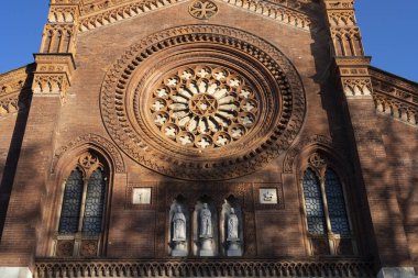 Milan, Lombardiya, İtalya: Tarihi San Marco Kilisesi cephesi