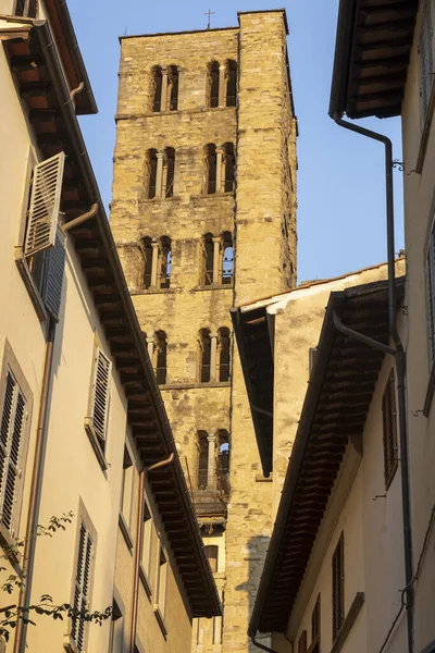 Historische Gebäude Arezzo Toskana Italien Glockenturm Von Santa Maria Della — Stockfoto