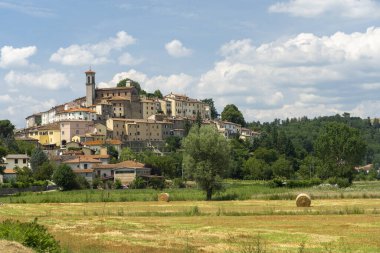 Monterchi, Arezzo, Toskana, İtalya yakınlarındaki yaz manzarası