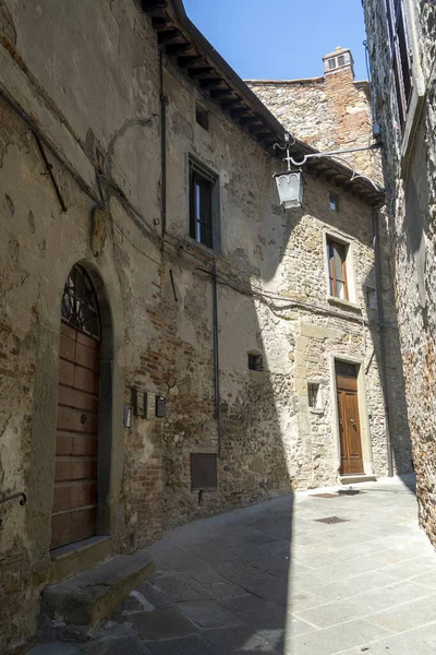 Antigua Plaza Típica Anghiari Ciudad Histórica Provincia Arezzo Toscana Italia — Foto de Stock