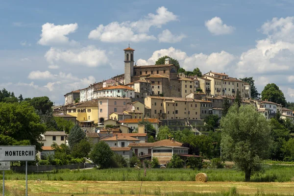 Θερινό Τοπίο Κοντά Στο Monterchi Arezzo Τοσκάνη Ιταλία — Φωτογραφία Αρχείου