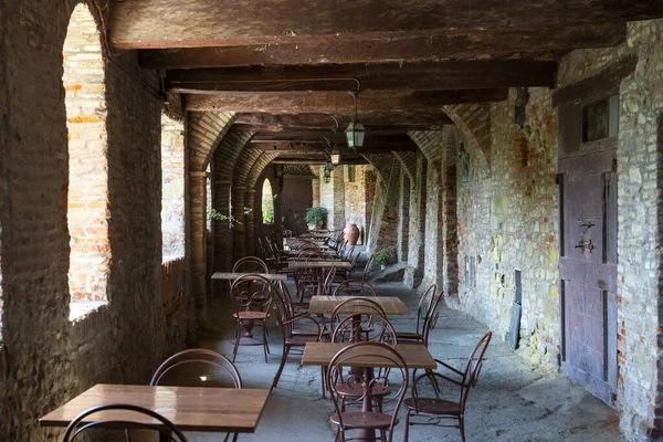 Vieille Rue Typique Couverte Citerna Village Historique Dans Province Arezzo — Photo