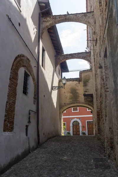 Vieille Rue Typique Citerna Village Historique Dans Province Arezzo Toscane — Photo