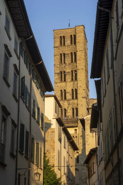 Historische Gebäude Arezzo Toskana Italien Glockenturm Von Santa Maria Della — Stockfoto