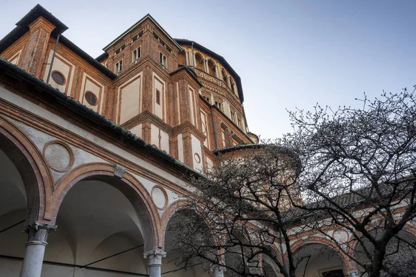 Milan Lombardy Italy Cloister Historic Church Santa Maria Delle Grazie — Stock Photo, Image
