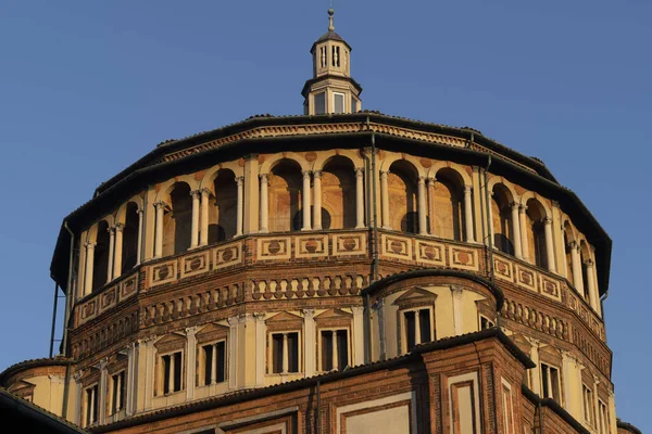 Milan Lombardy Italy Exterior Historic Church Santa Maria Delle Grazie — Stock Photo, Image