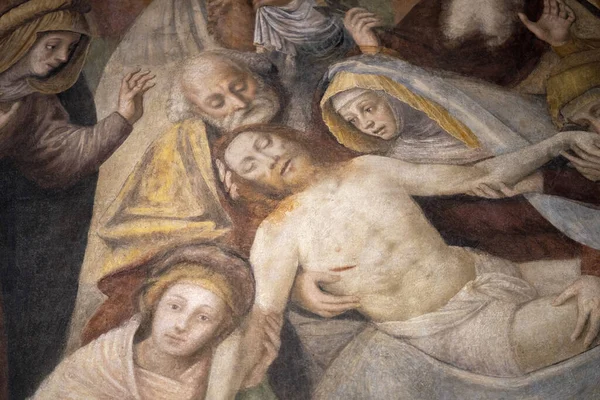 Avsetning Maleri Sant Ambrogio Kirken Milano Lombardia Italia Gaudenzio Ferrari – stockfoto
