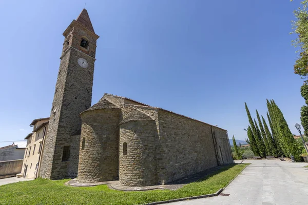 Pian Sco Arezzo Toscane Italie Extérieur Église Médiévale — Photo