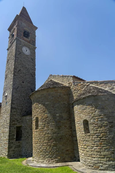 Pian Sco Arezzo Toscane Italië Buitenkant Van Middeleeuwse Kerk — Stockfoto