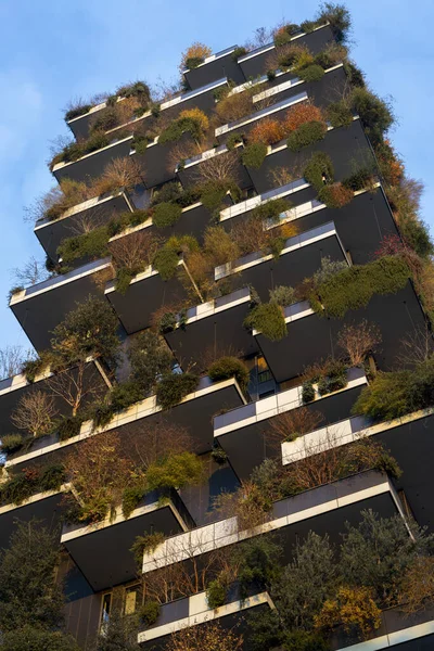 Bosco Verticale Milan Lombardy Talya Bitkileri Olan Modern Kuleler — Stok fotoğraf