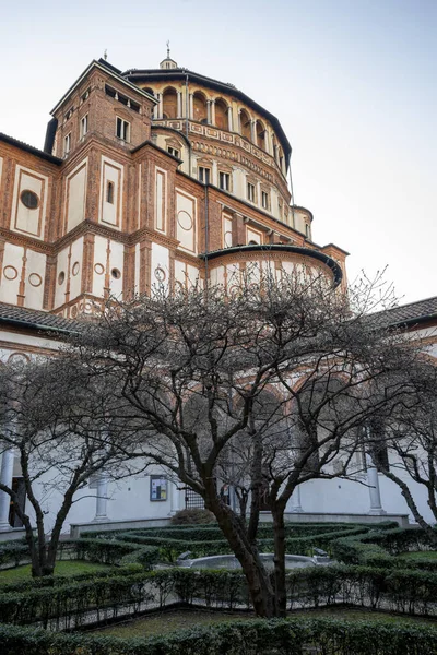 Milan Lombardie Itálie Klášter Historického Kostela Santa Maria Delle Grazie — Stock fotografie