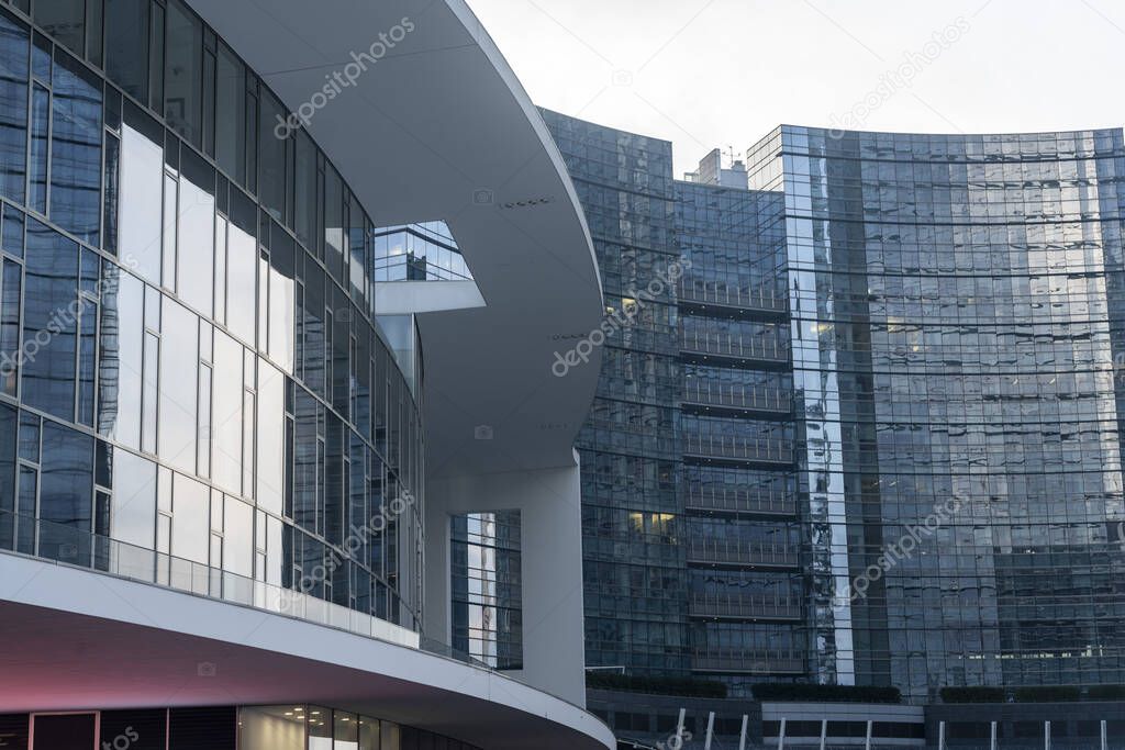 Milan, Lombardy, Italy: modern buildings in Gae Aulenti square.