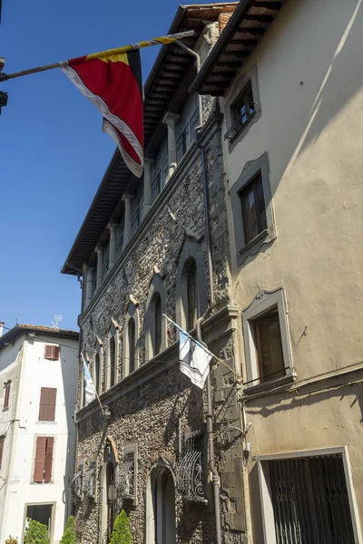 Straat Van Bibbiena Historische Stad Provincie Arezzo Toscane Italië — Stockfoto