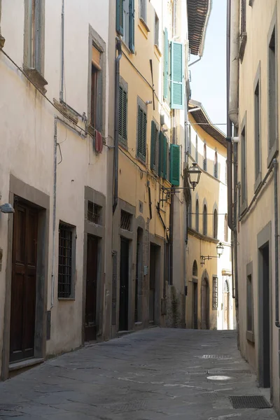 Calle Bibbiena Ciudad Histórica Provincia Arezzo Toscana Italia —  Fotos de Stock