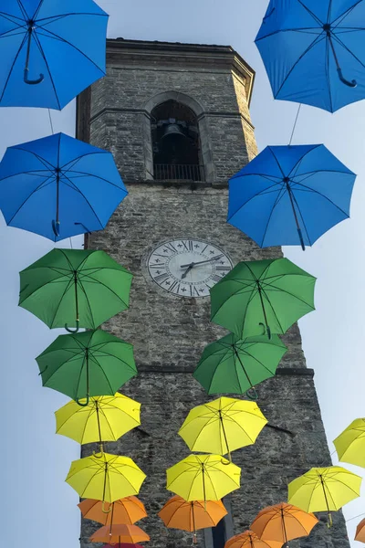 Красочные Зонтики Bagno Romagna Forli Cesena Emilia Romagna Italy — стоковое фото
