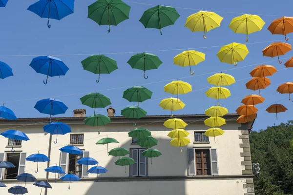 Красочные Зонтики Bagno Romagna Forli Cesena Emilia Romagna Italy — стоковое фото