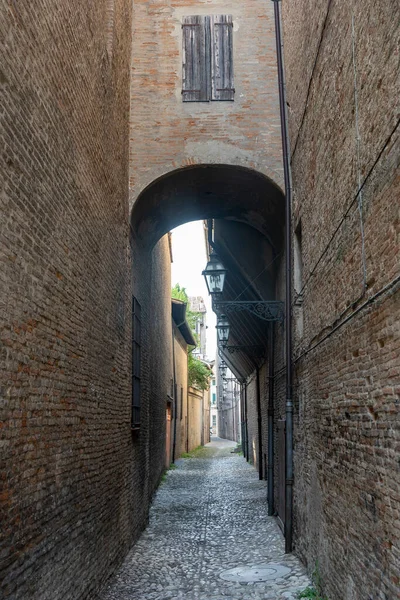 Forli 'deki eski sokak, Emilia Romagna, İtalya