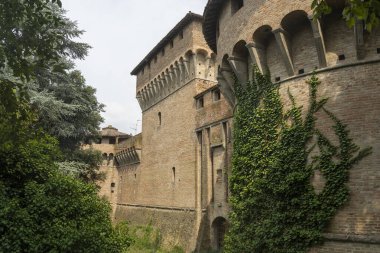 Forli, Emilia Romagna, İtalya 'daki ortaçağ şatosunun dışı